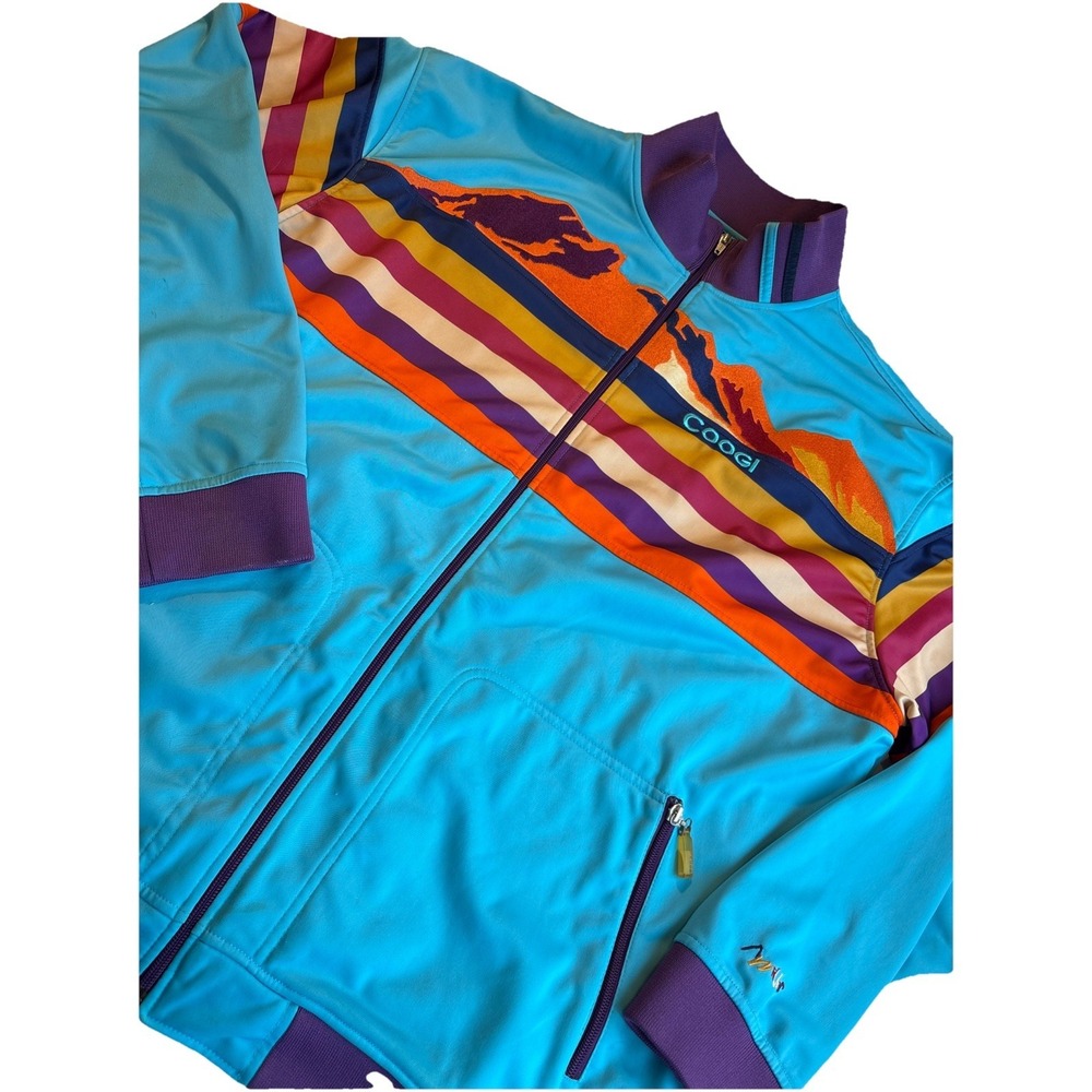 Vintage Coogi Y2K Striped Mountain Jacket XXL Embroidered Rare Old School Flair